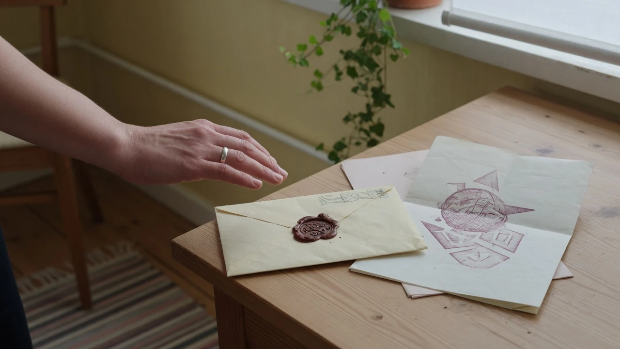 Hand över förseglat dokument med stämpel, symboliserar granskning